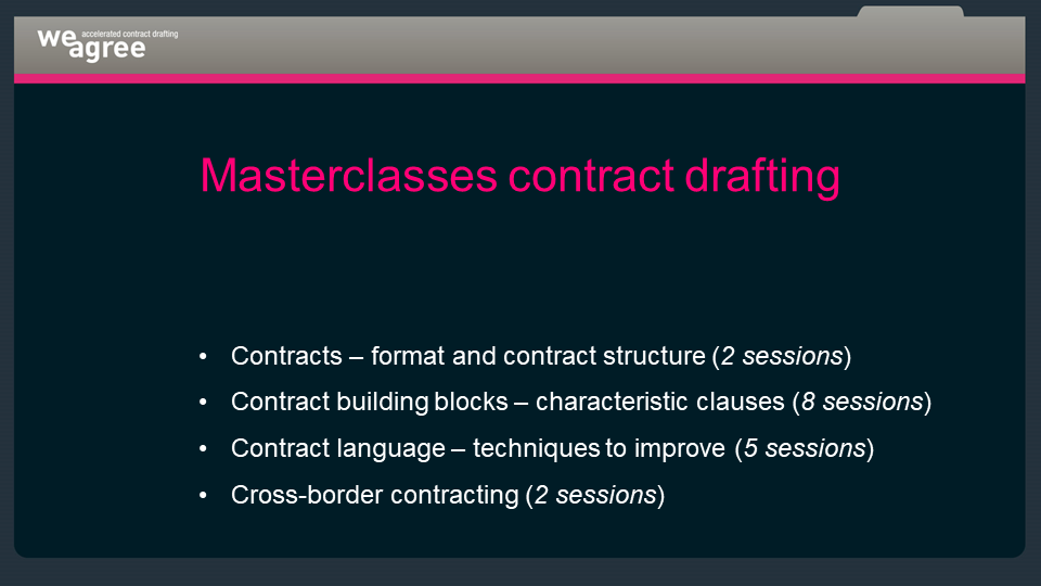 Masterclass Contract drafting Masterclasses Contract Drafting